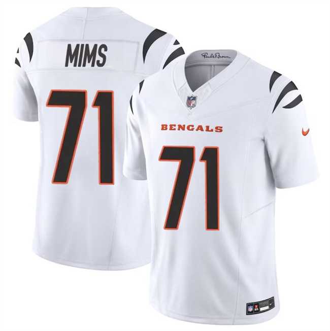 Men & Women & Youth Cincinnati Bengals #71 Amarius Mims White 2024 Draft F.U.S.E Vapor Untouchable Limited Stitched Jersey